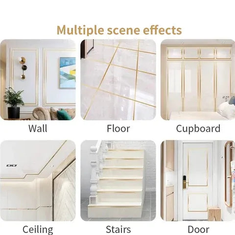 Self-Adhesive Sealing Tile Golden Decoration Tape
